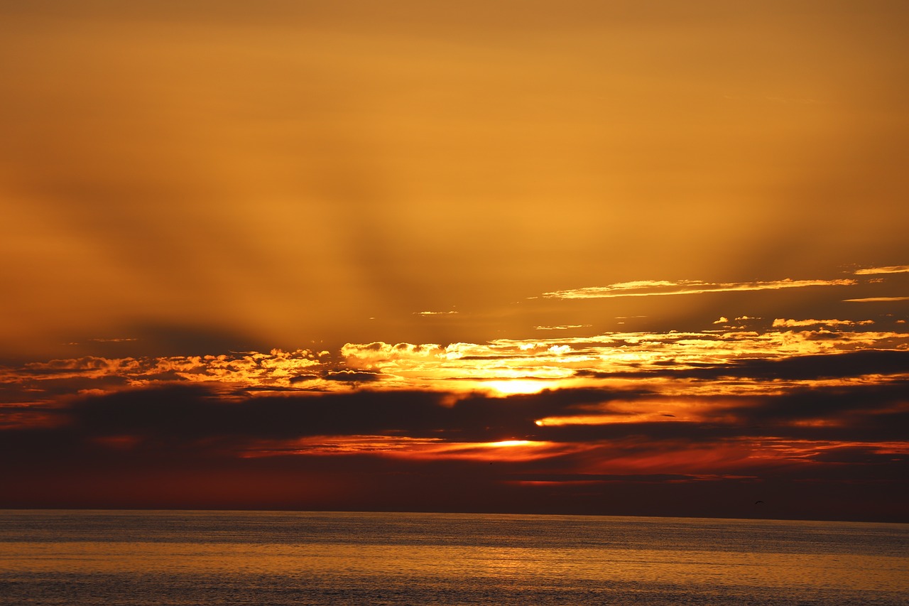 texel  sunset  beach free photo