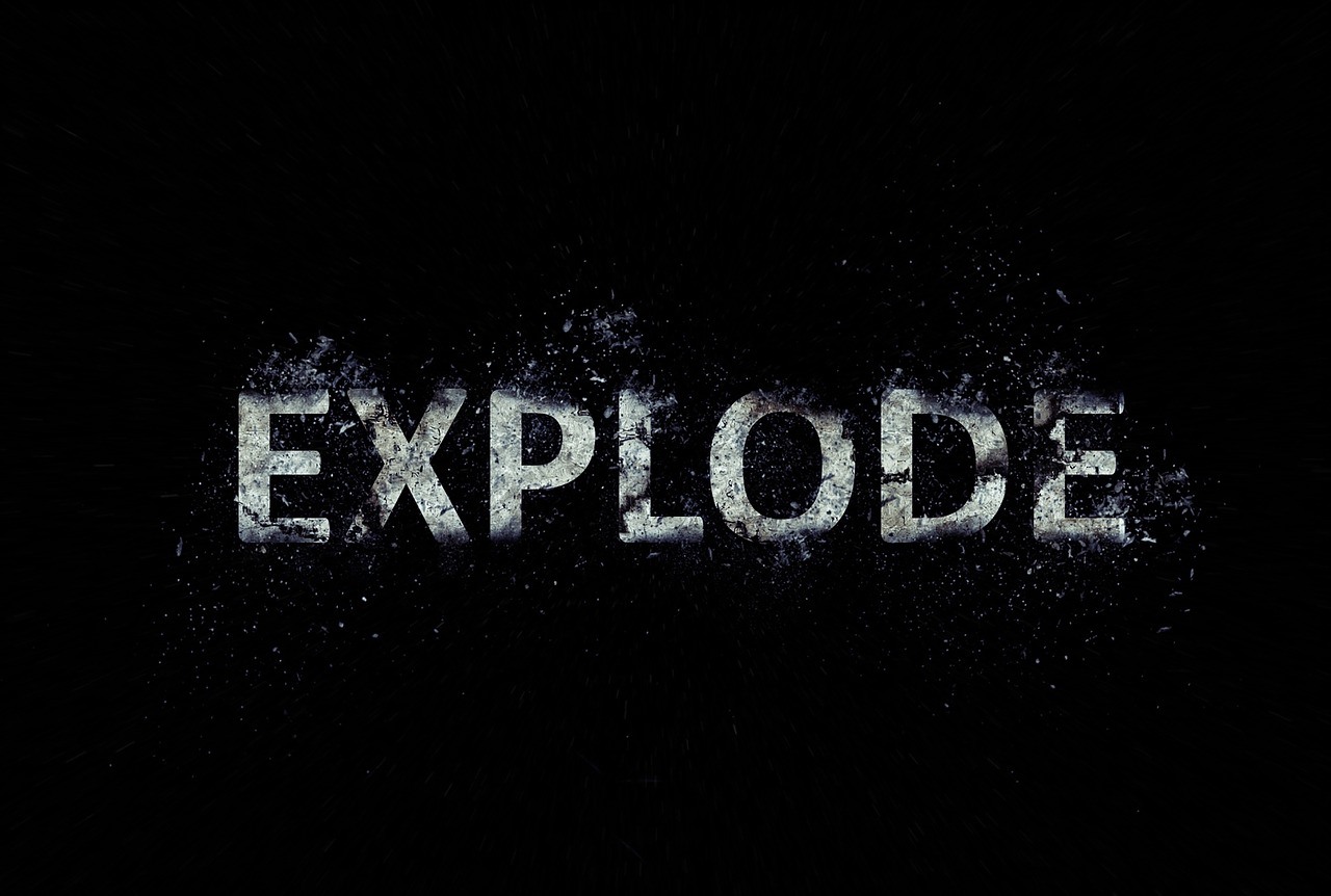 explode text scattering free photo