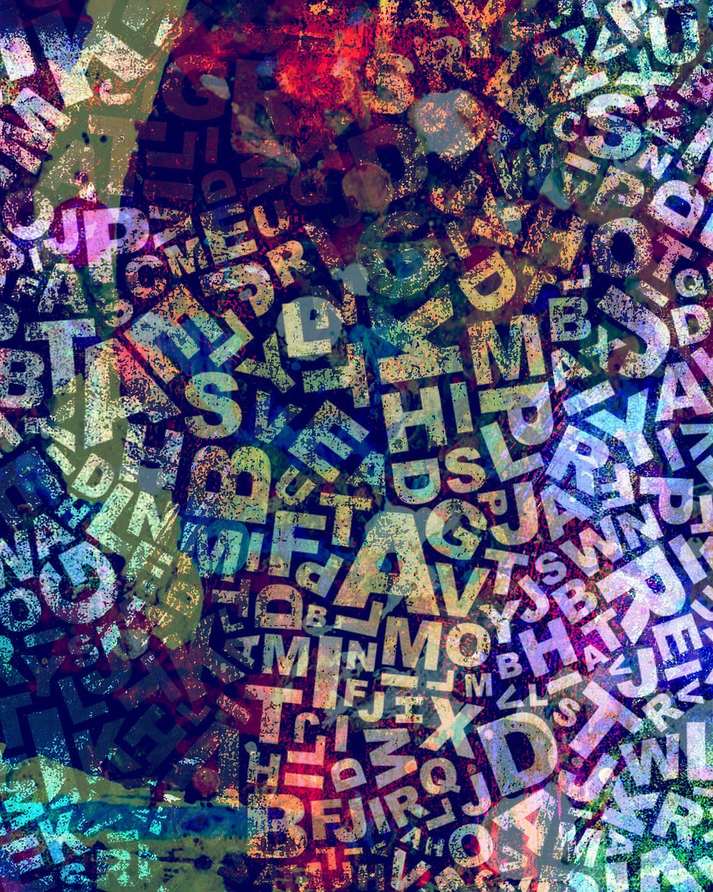 text abstract painting free photo