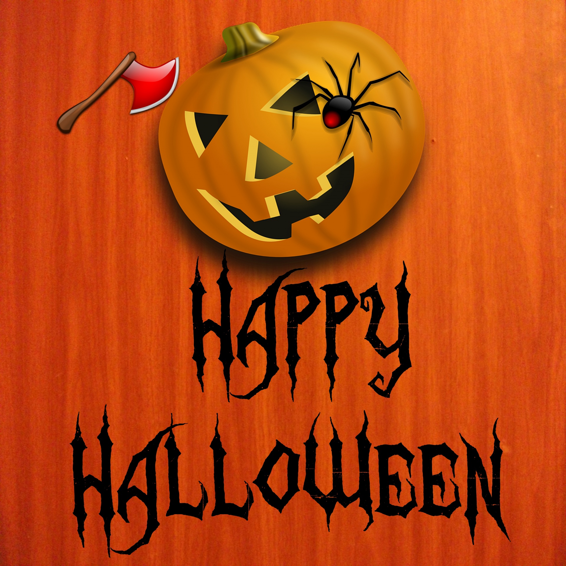 halloween pumpkin greeting free photo