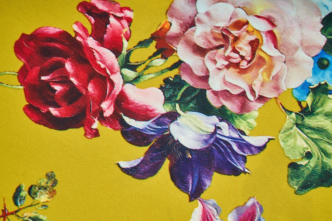 textile printing flower free photo
