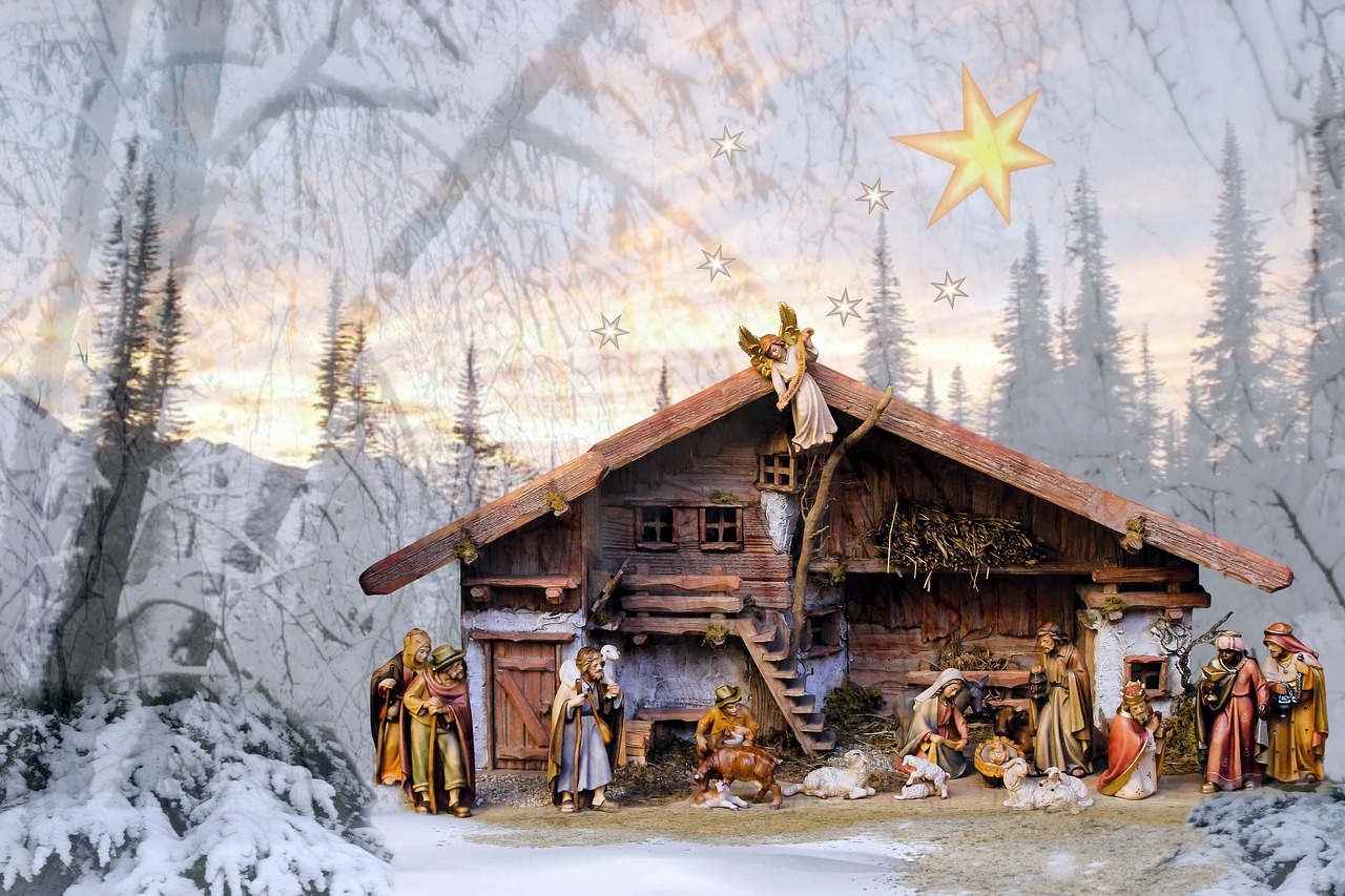 texture crib jesus birth free photo