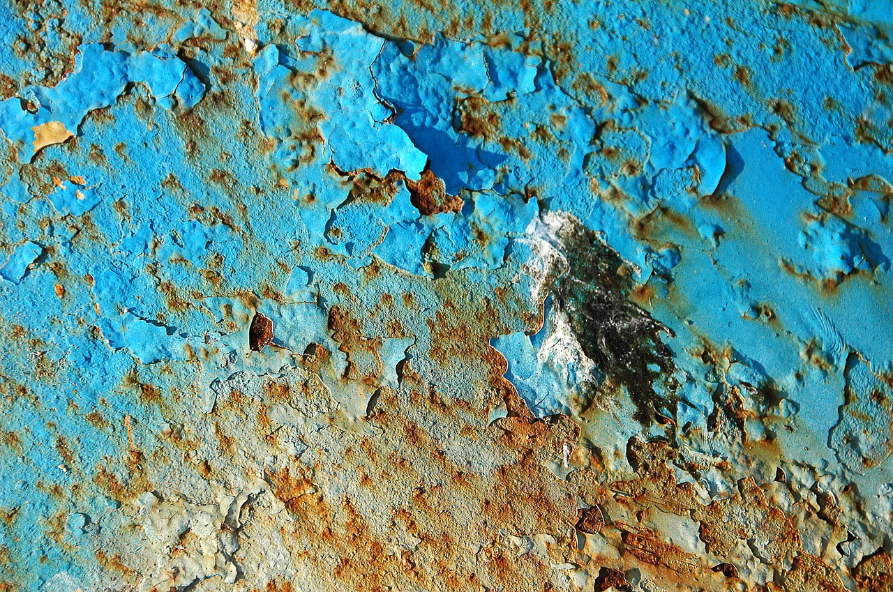 texture blue paint rust free photo