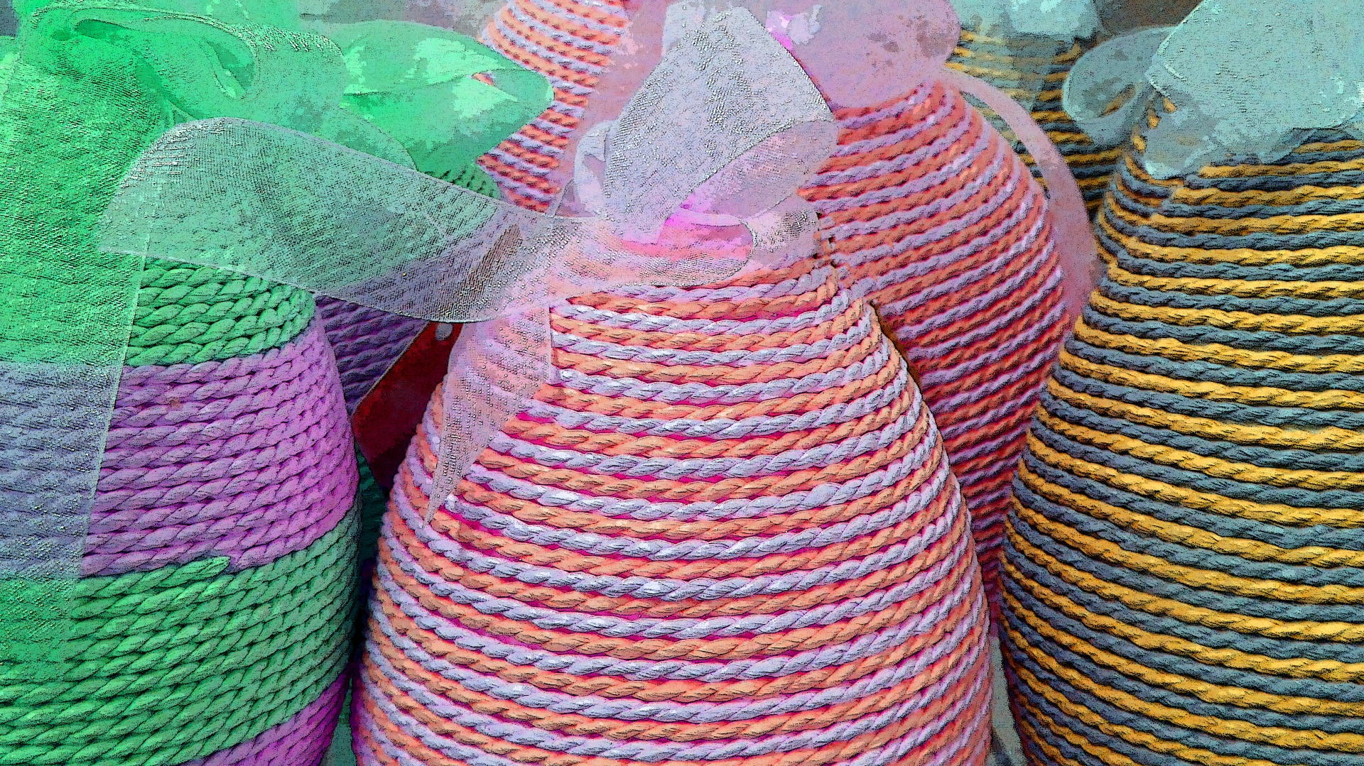 easter eggs eggs twine free photo