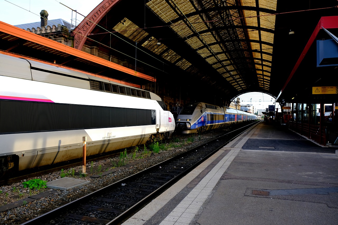 tgv 1 and 2 trailer old and new railway free photo