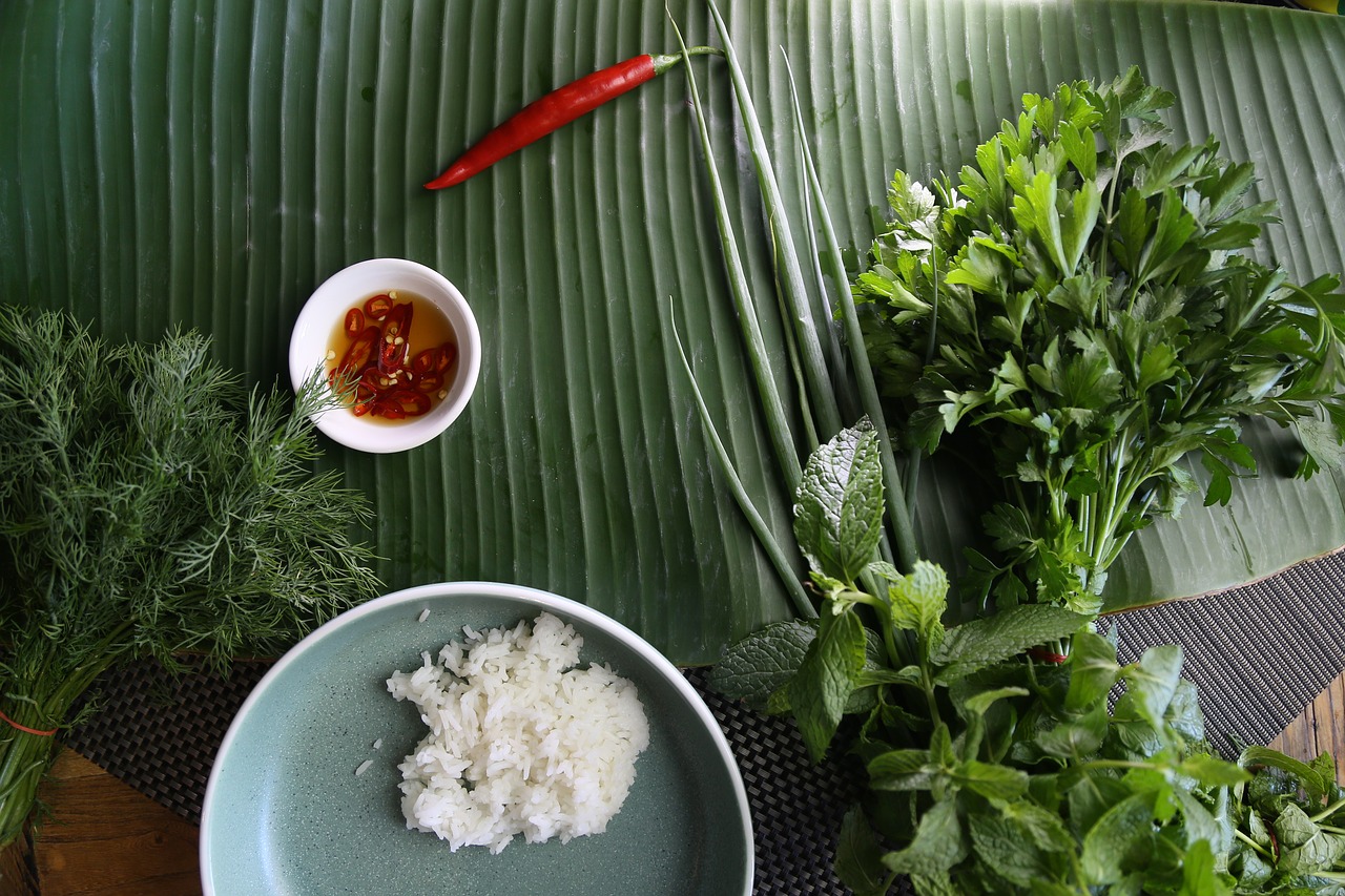 thai ingredient  jasmine rice  thai herbs free photo