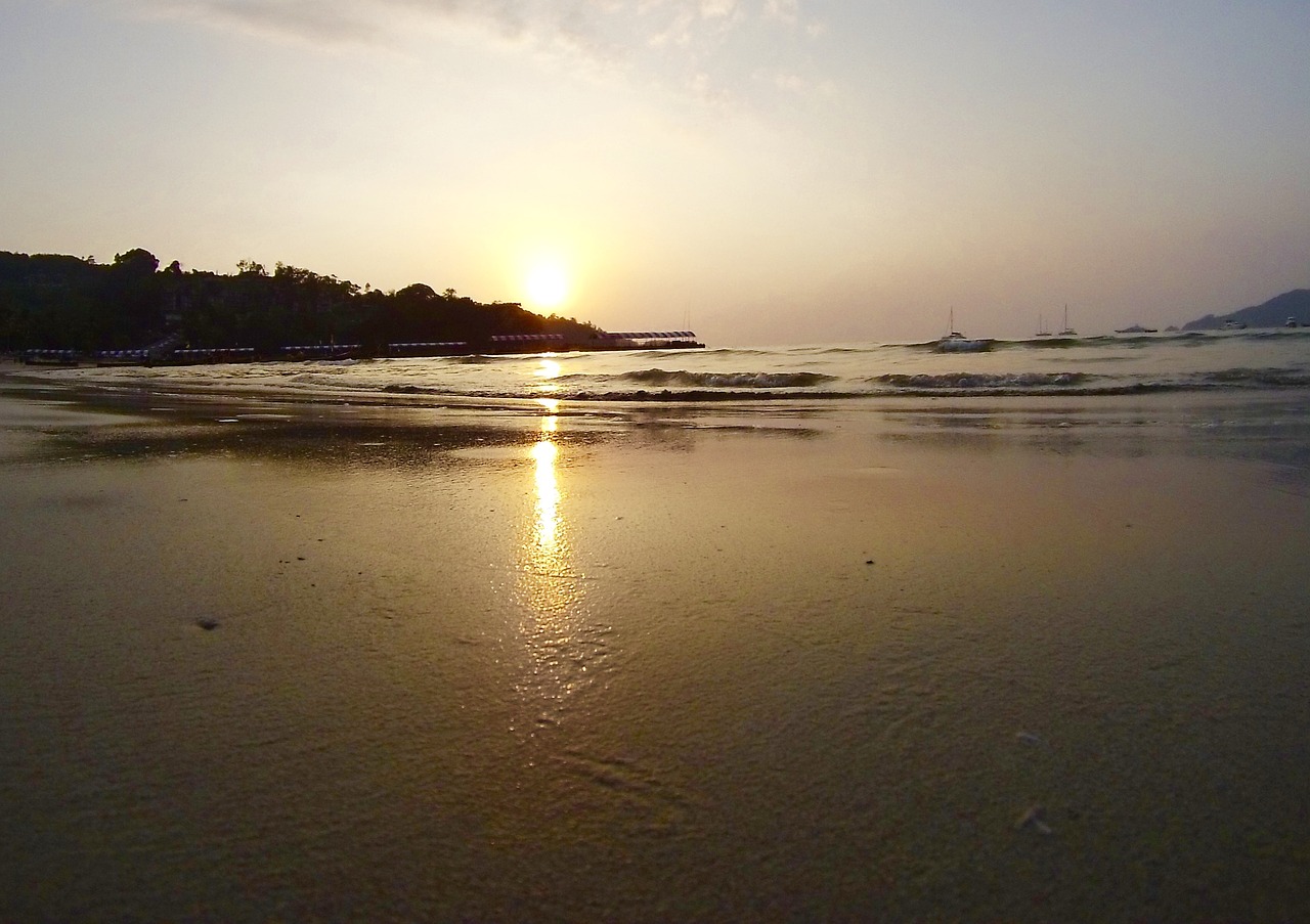 thailand beach sunset free photo