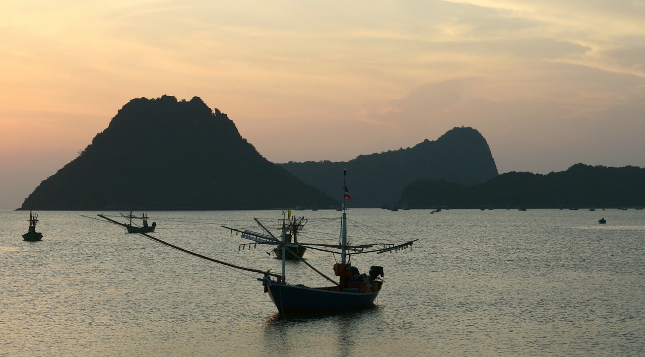 thailand harbor dawn free photo