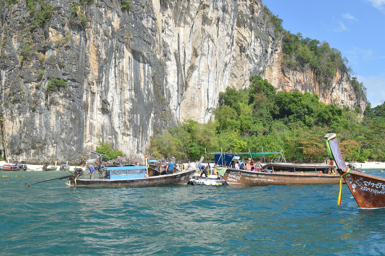 thailand rocks sea free photo