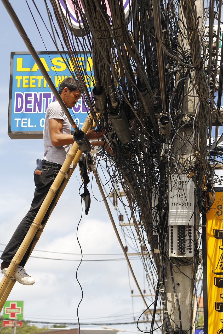 thailand asia power lines free photo