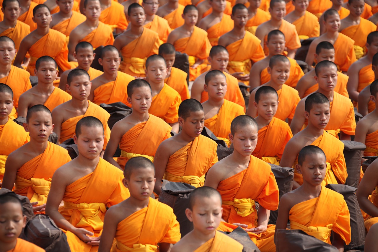 thailand buddhists monks free photo