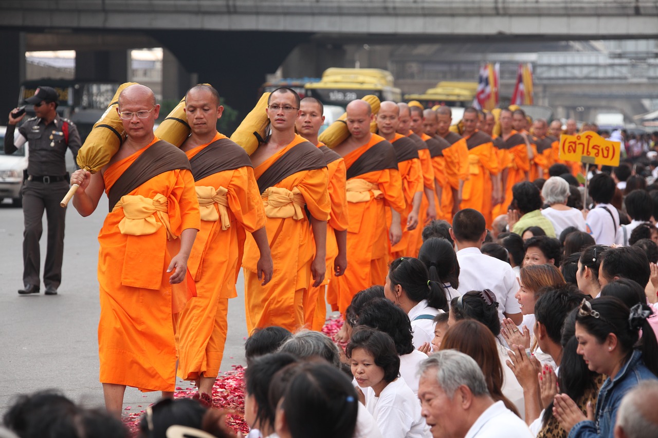 thailand buddhists monks free photo