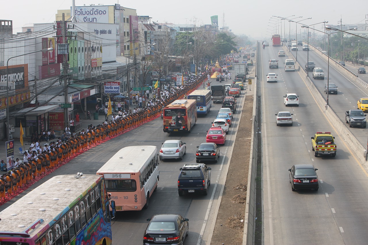 thailand street traffic free photo