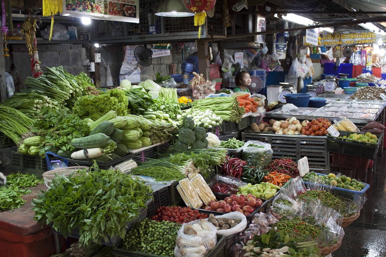 thailand market vegetable free photo