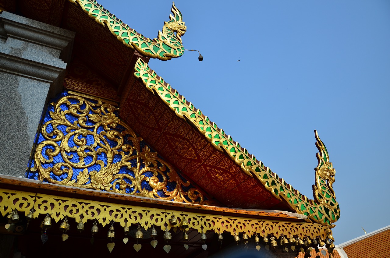 thailand temple architectural pattern free photo