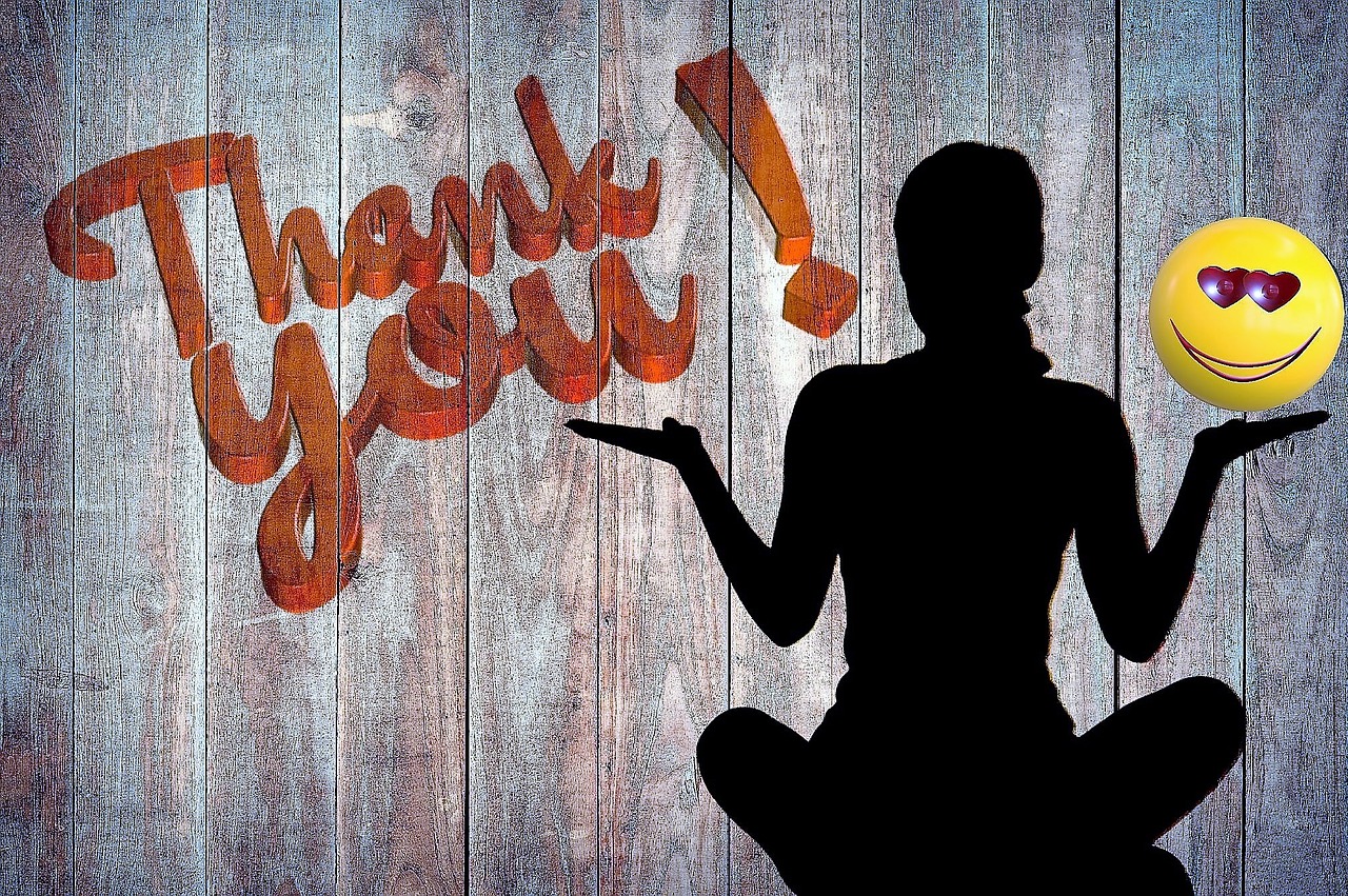 thank you silhouette letters free photo