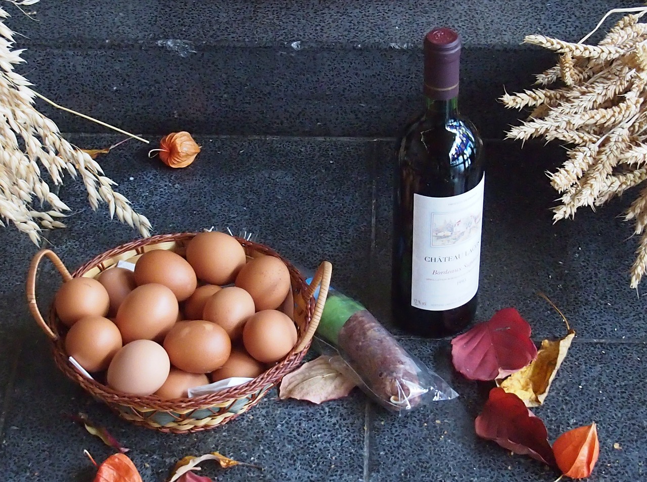 thanksgiving wine autumn free photo