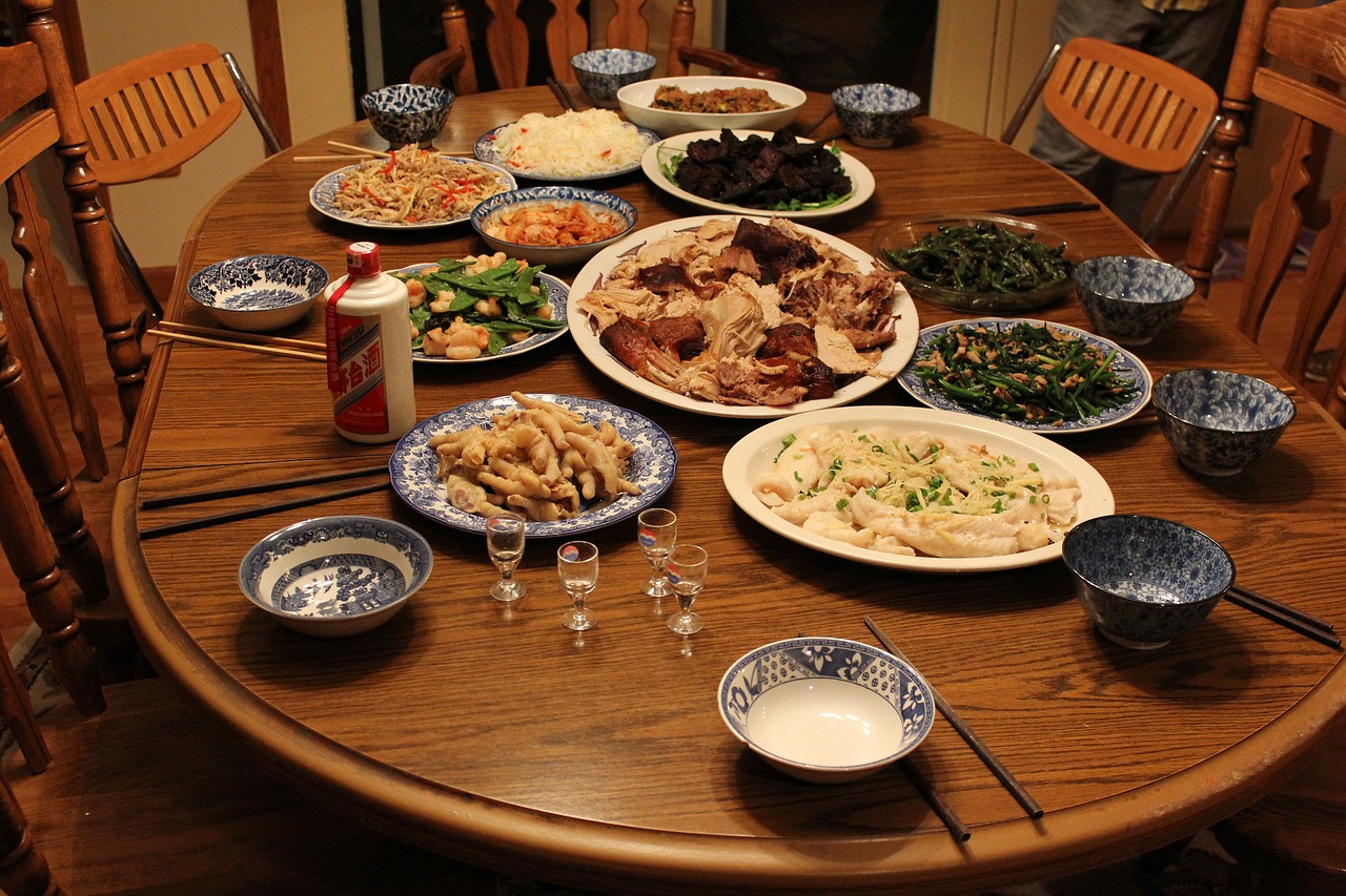 thanksgiving chinese feast free photo