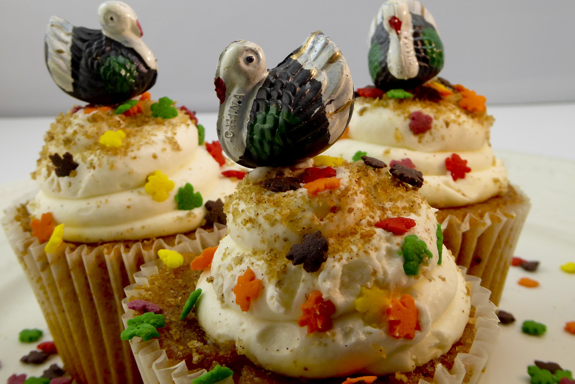thanksgiving cupcakes turkey free photo