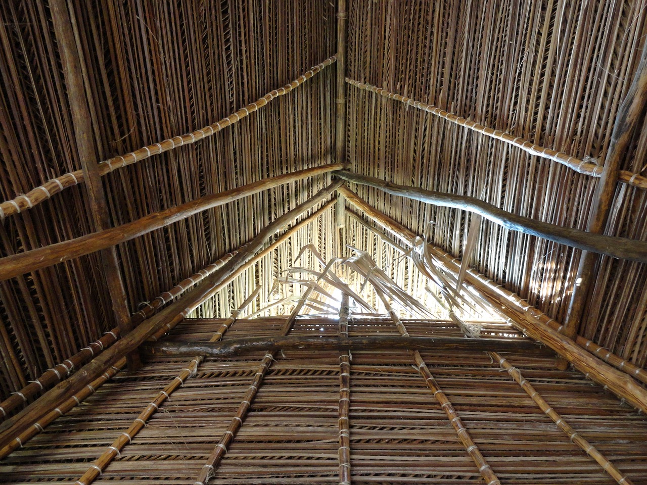 thatch roof ceiling cabana free photo