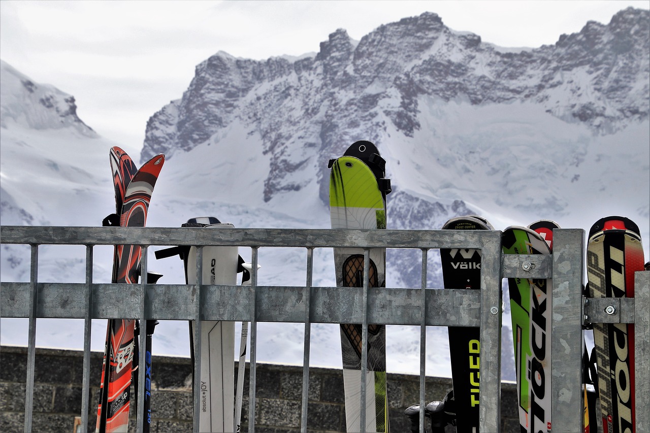 the alps  zermatt  skis free photo