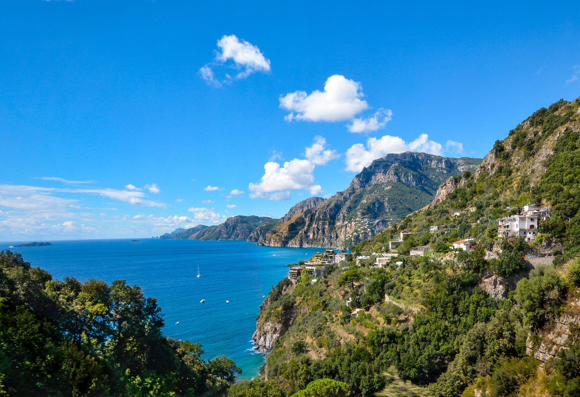 amalfi coast shoreline free photo