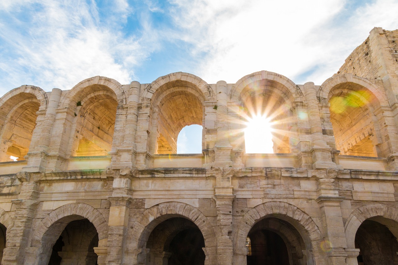 the amphitheatre of arles colosseum arles free photo