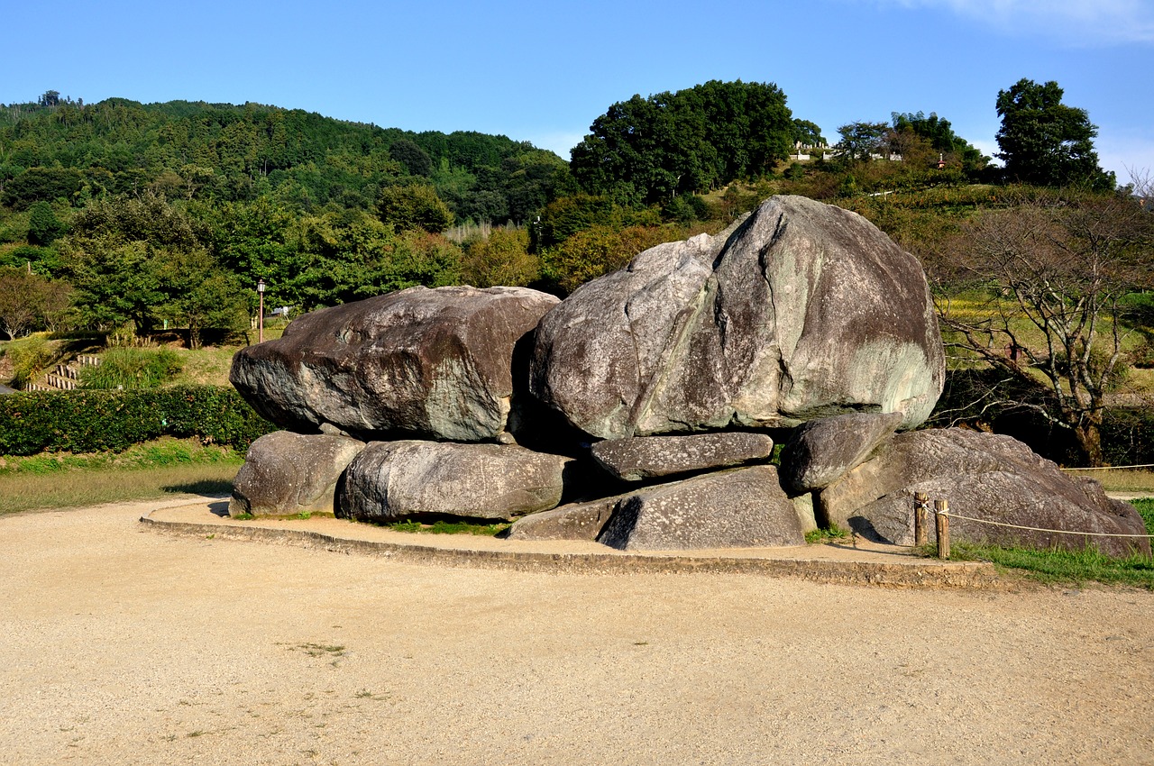 the ancient ishibutai burial mound  mounds  the stone stage free photo