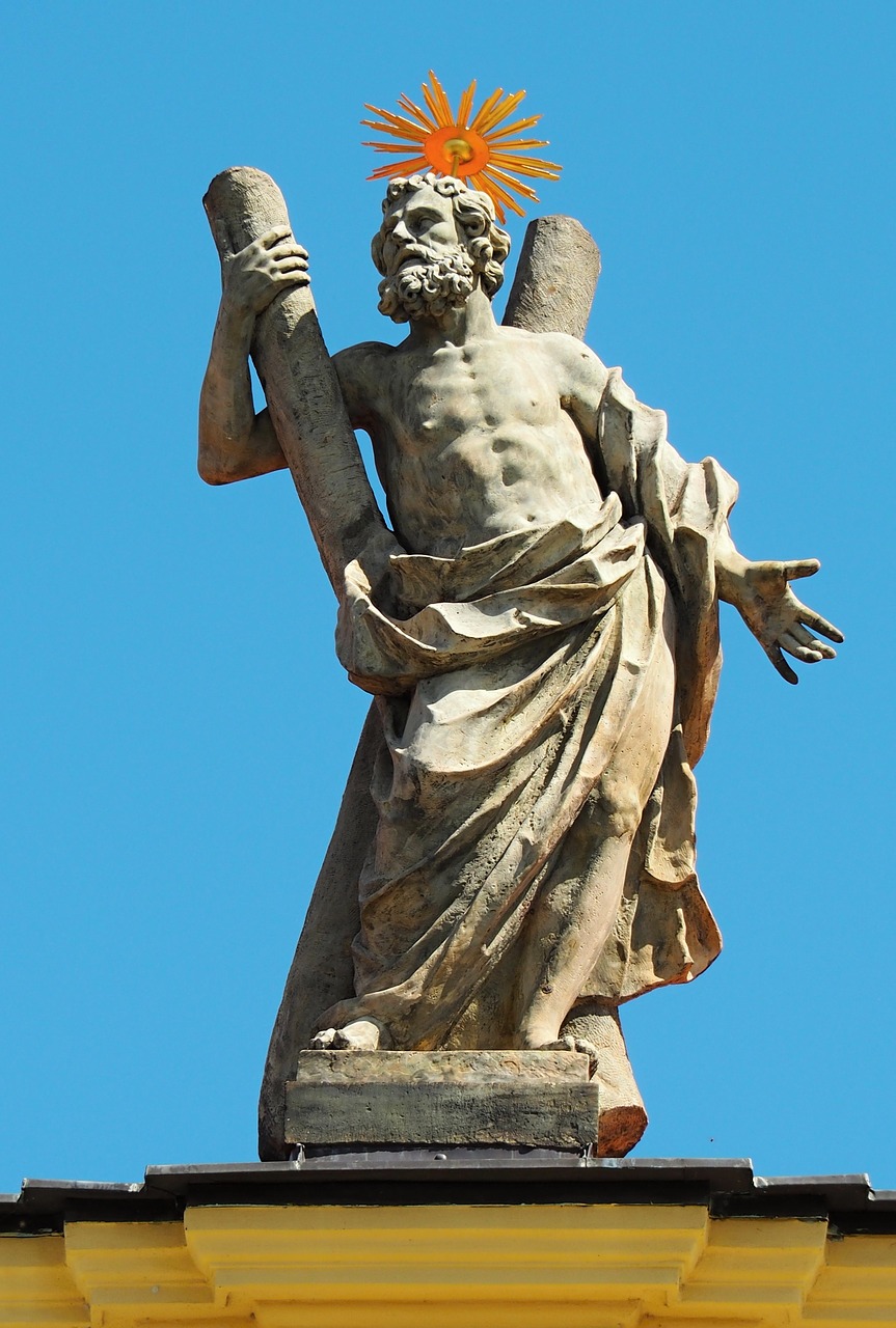 the apostle saint andrew the statue of free photo