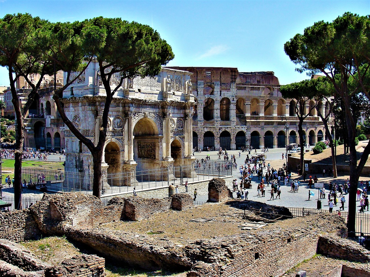 the arc de triomphe constantine the great rome free photo