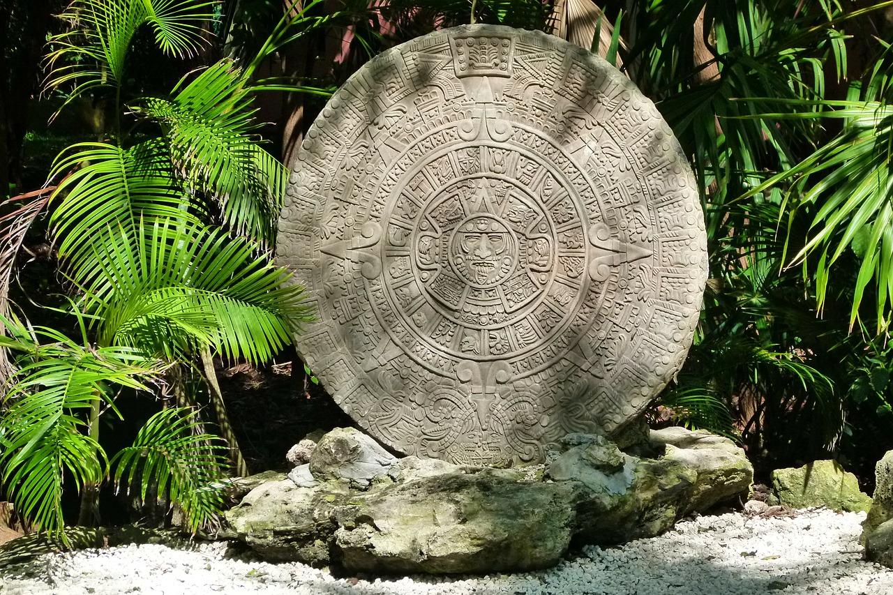the aztec calendar mexico stone free photo