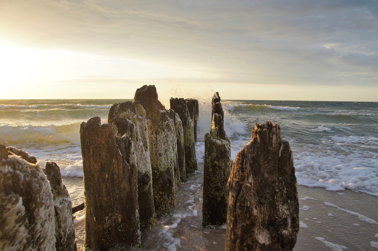 the baltic sea  waves  breakwater free photo