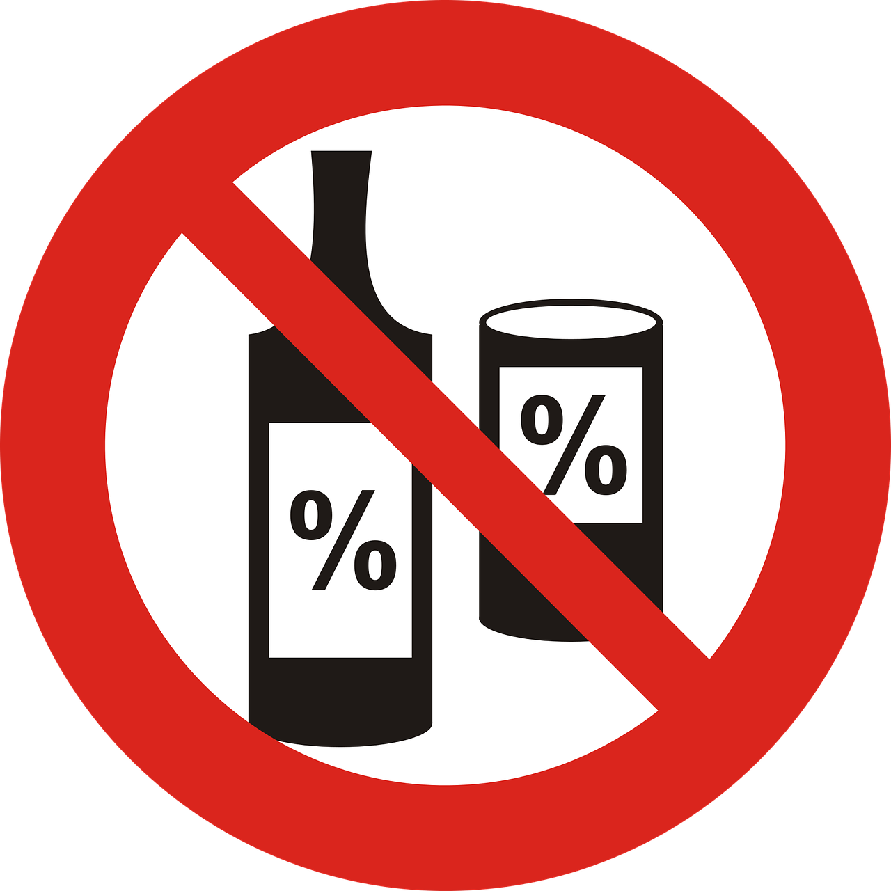 the ban on alcohol sign the prohibition of free photo