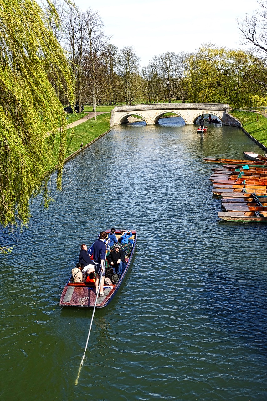 the banks cambridge canal free photo