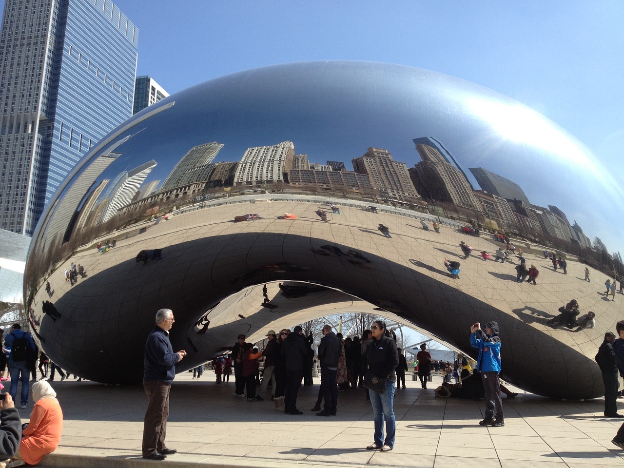the bean millennium park chicago free photo