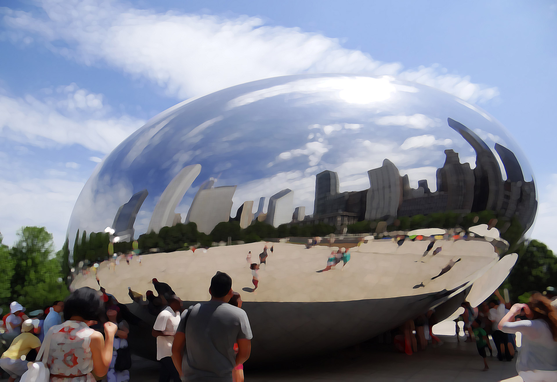 bean chicago photoshop effects free photo