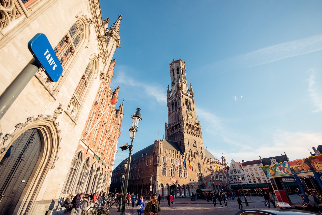 the bell tower  tower  bruges free photo