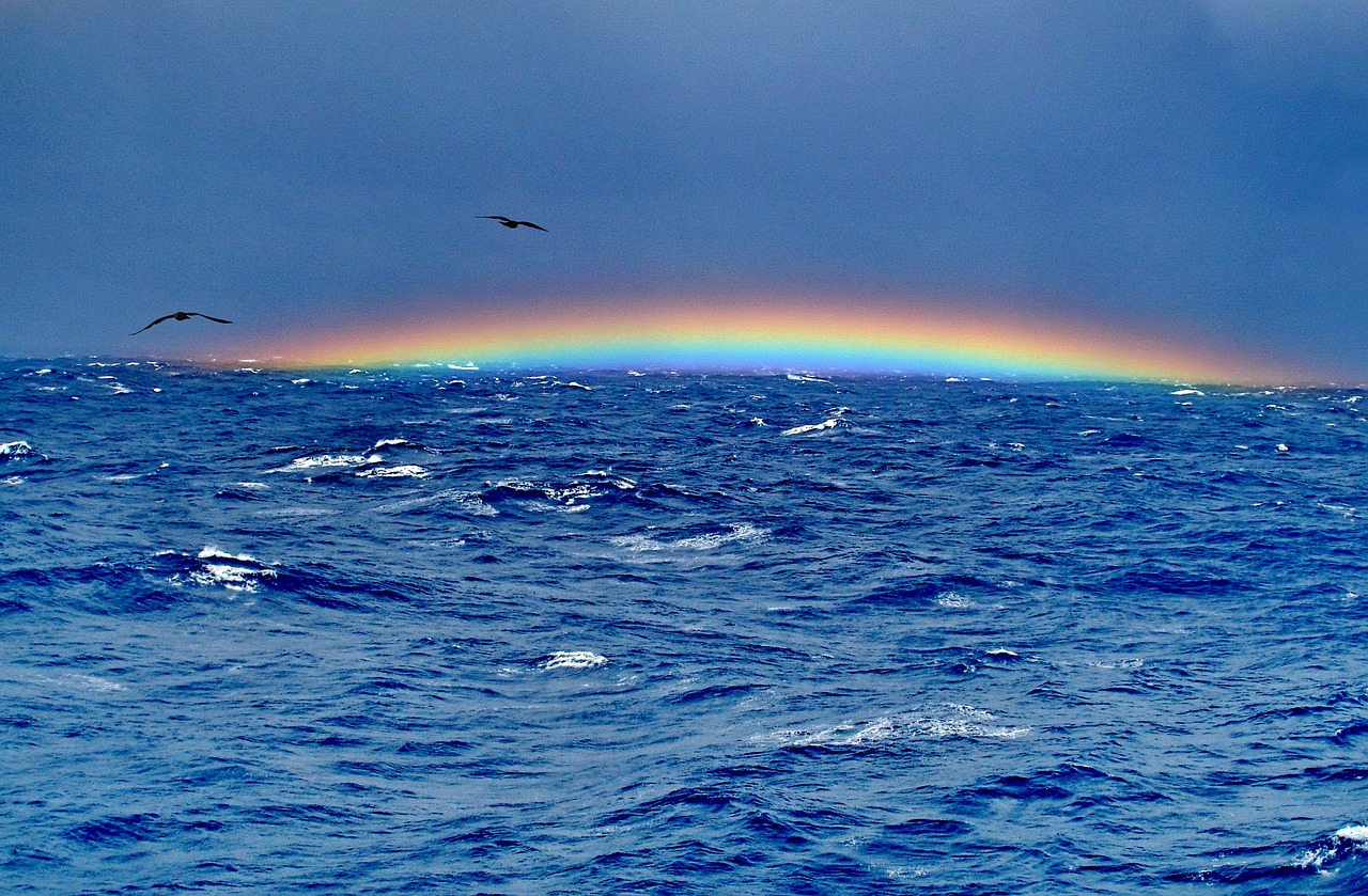 the bermuda triangle rainbow ocean free photo
