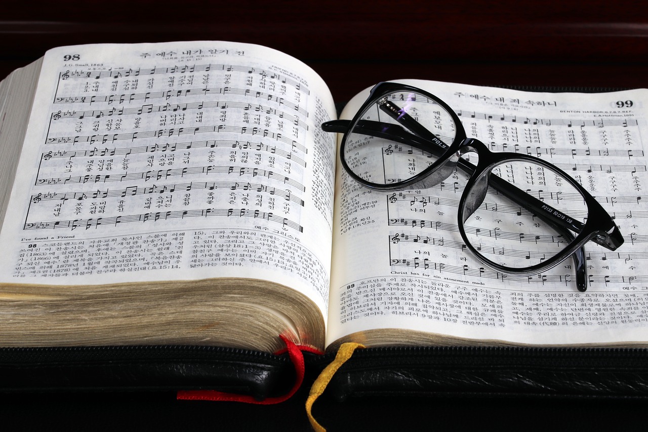 the bible  glasses  book free photo