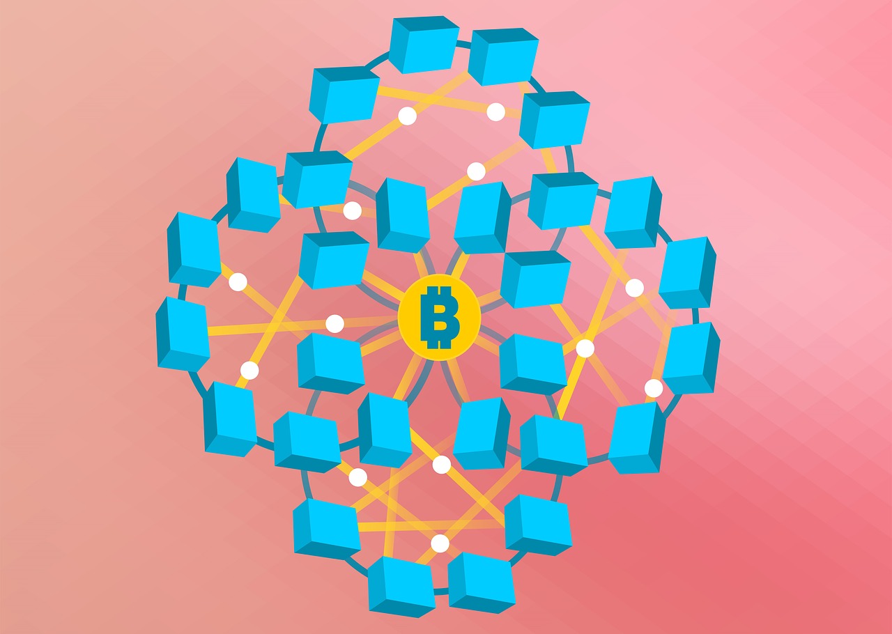 the block chain  bitcoin  computer free photo