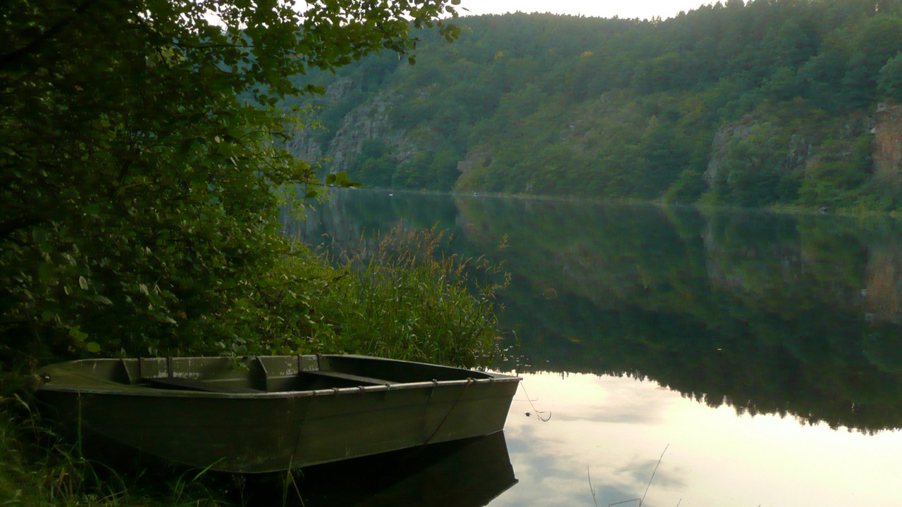 boat river rock free photo