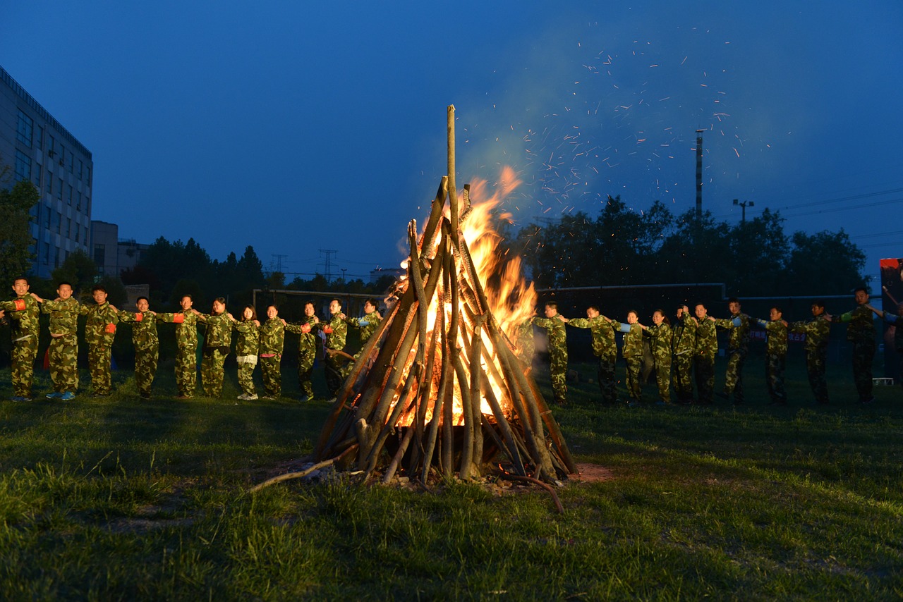 the bonfire camping celebrations free photo