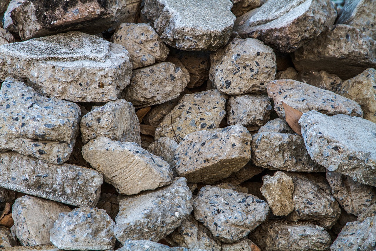 the bricks rock in the sand free photo