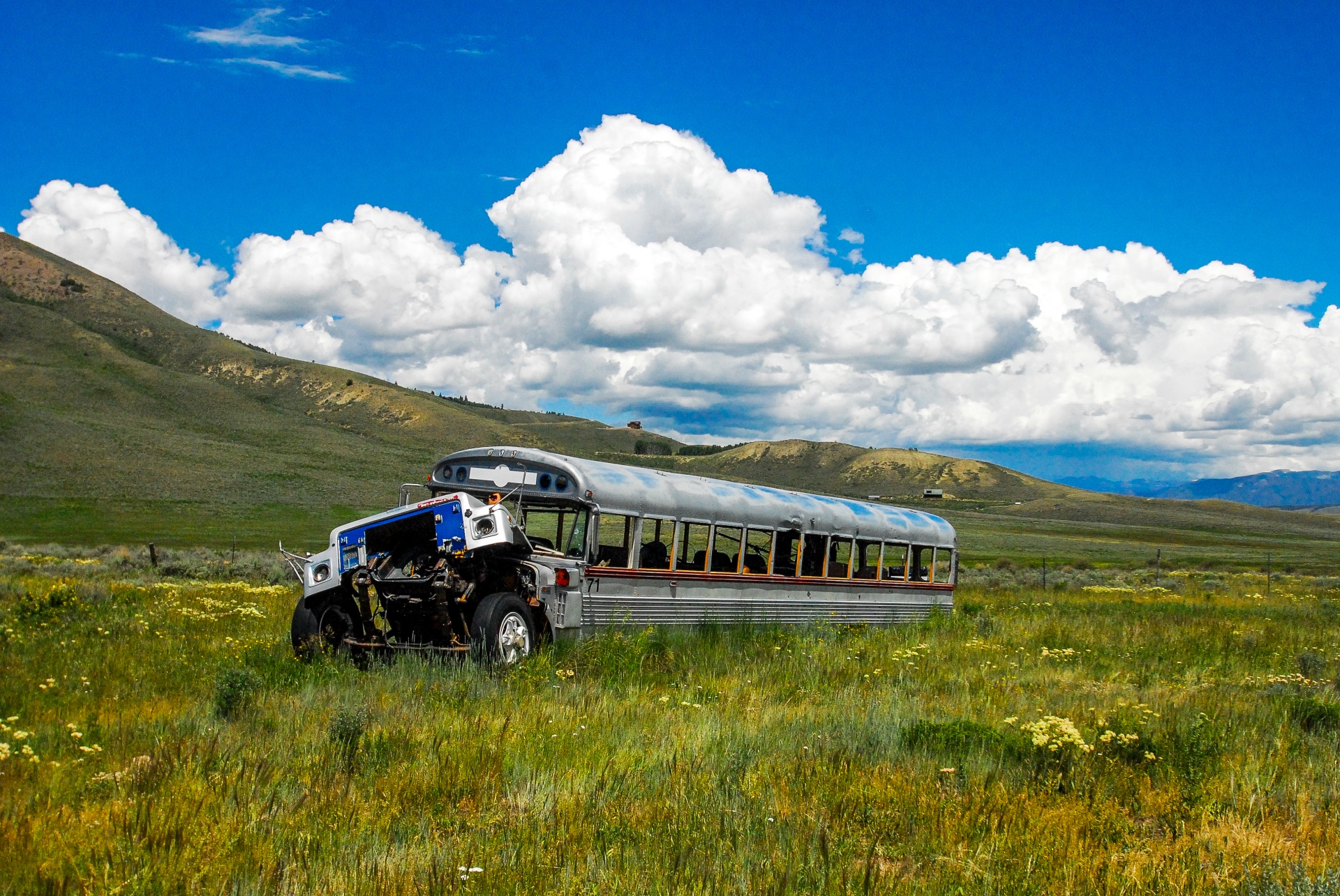 landscape bus abandoned free photo