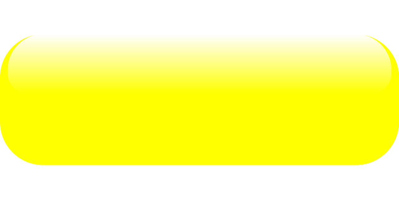 Прямоугольная полоска. Желтая прямоугольная кнопка. Желтый прямоугольник с закругленными углами. Желтая кнопка на прозрачном фоне. Плашка для текста.