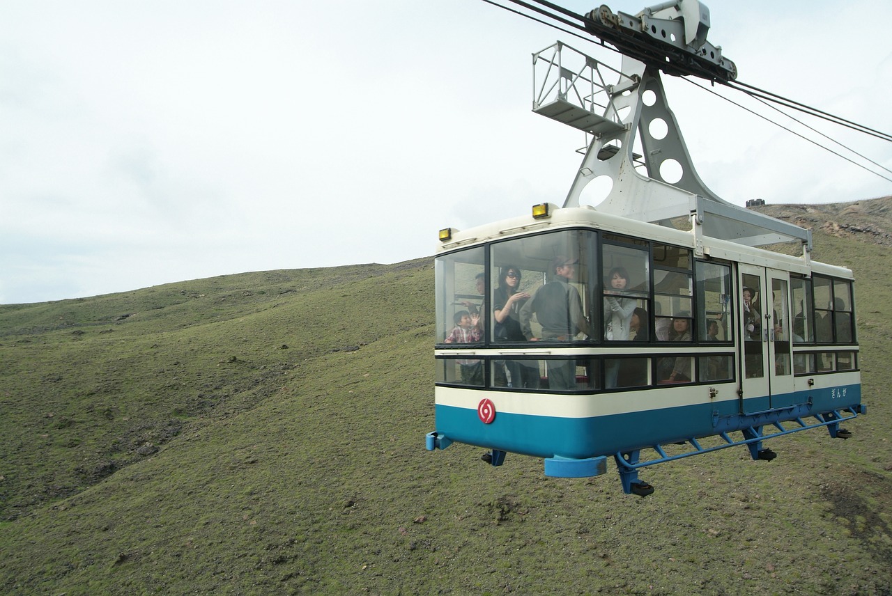 the cable car ropeway aso free photo