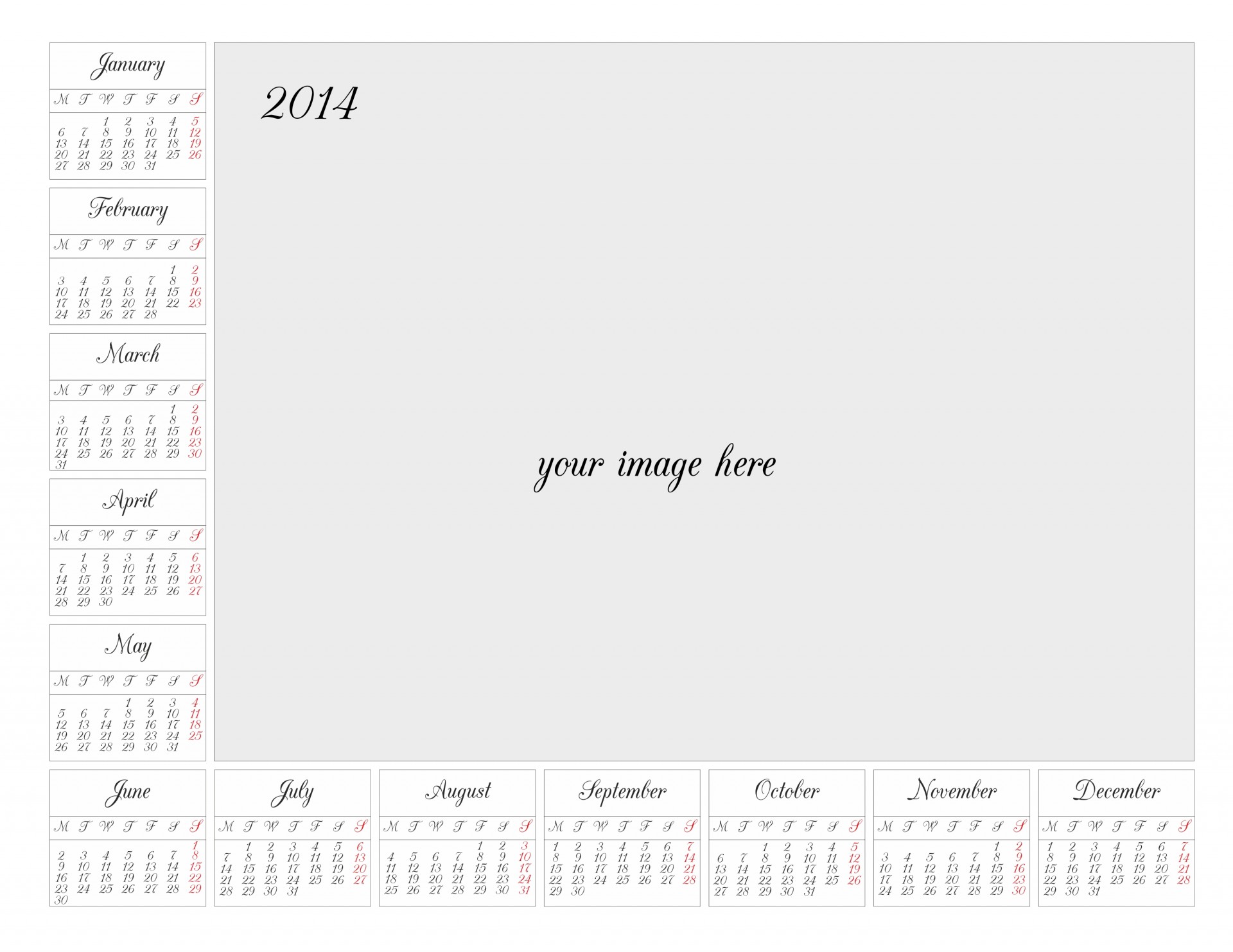 grid calendar 2014 background free photo