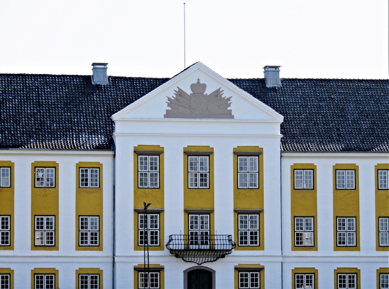 the castle of augustenborg  denmark  built in the 18th century free photo