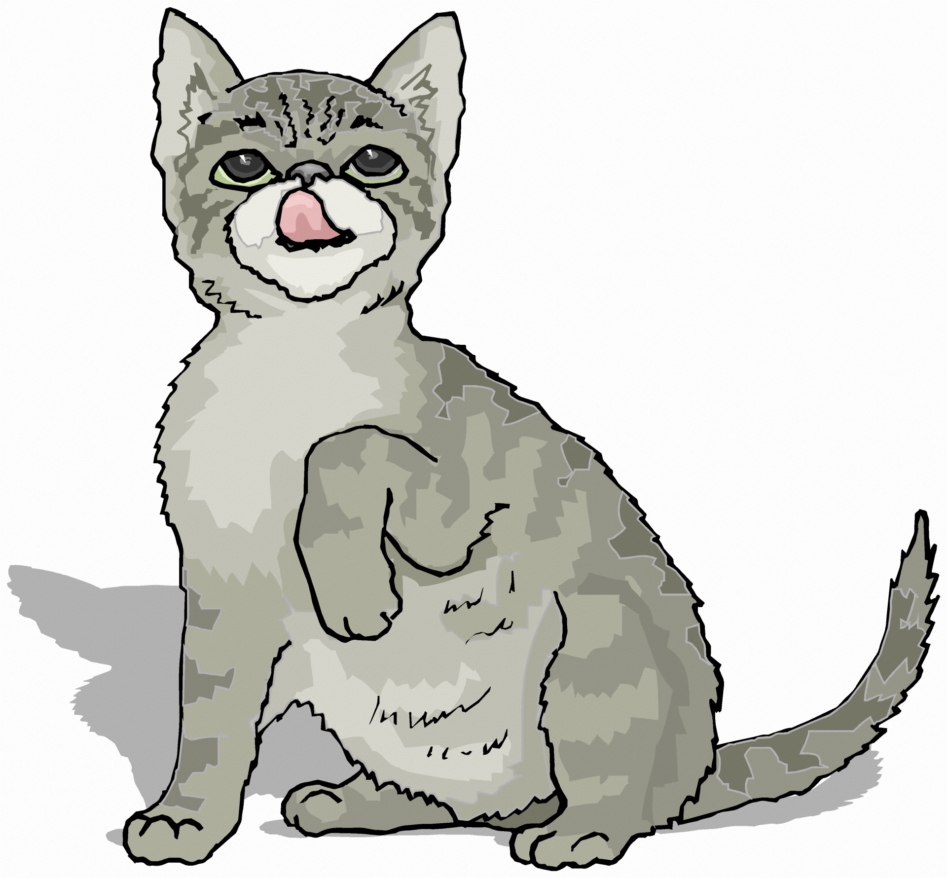 cat's life sketch illustration free photo