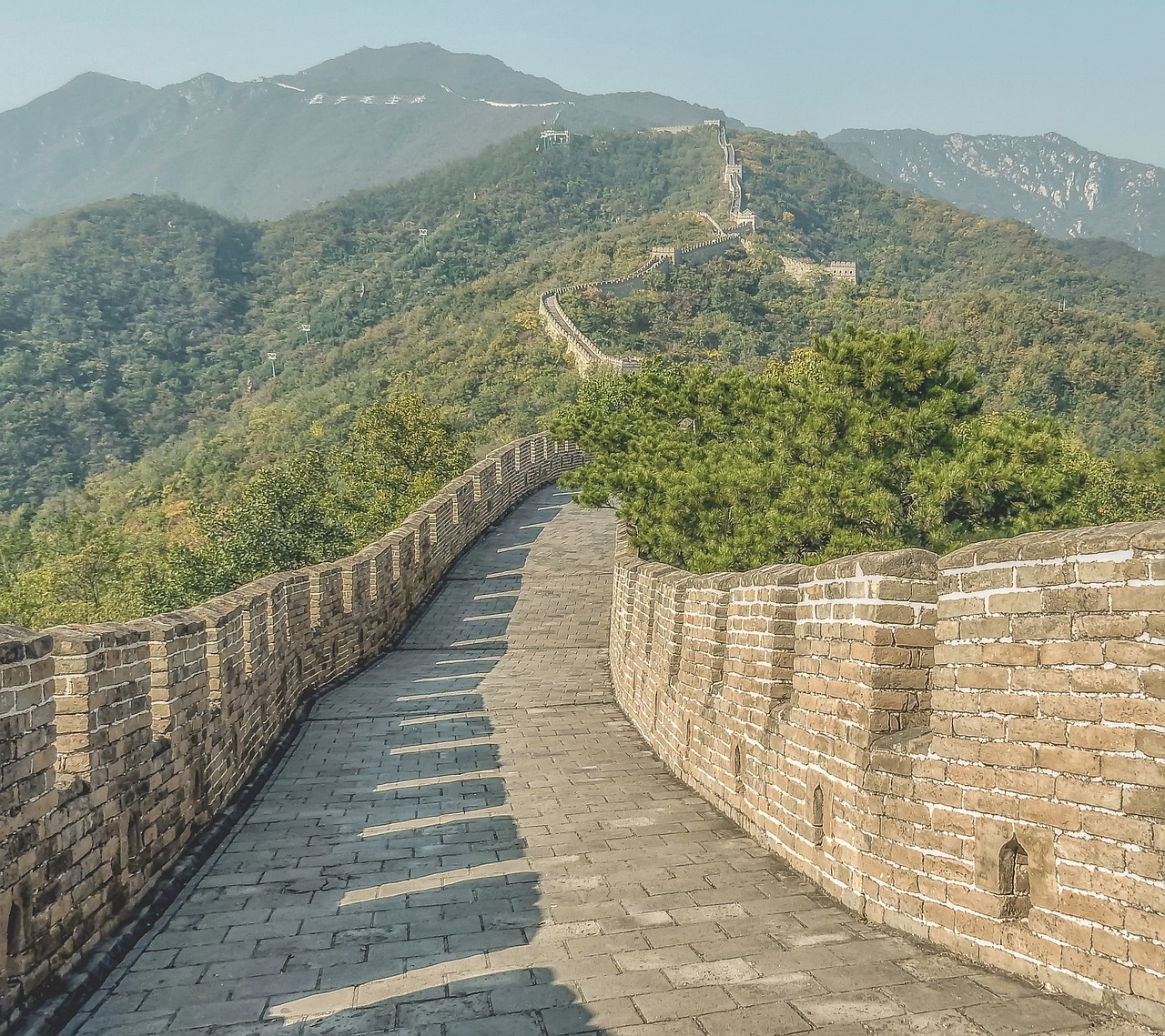 the chinese wall china wall in china free photo